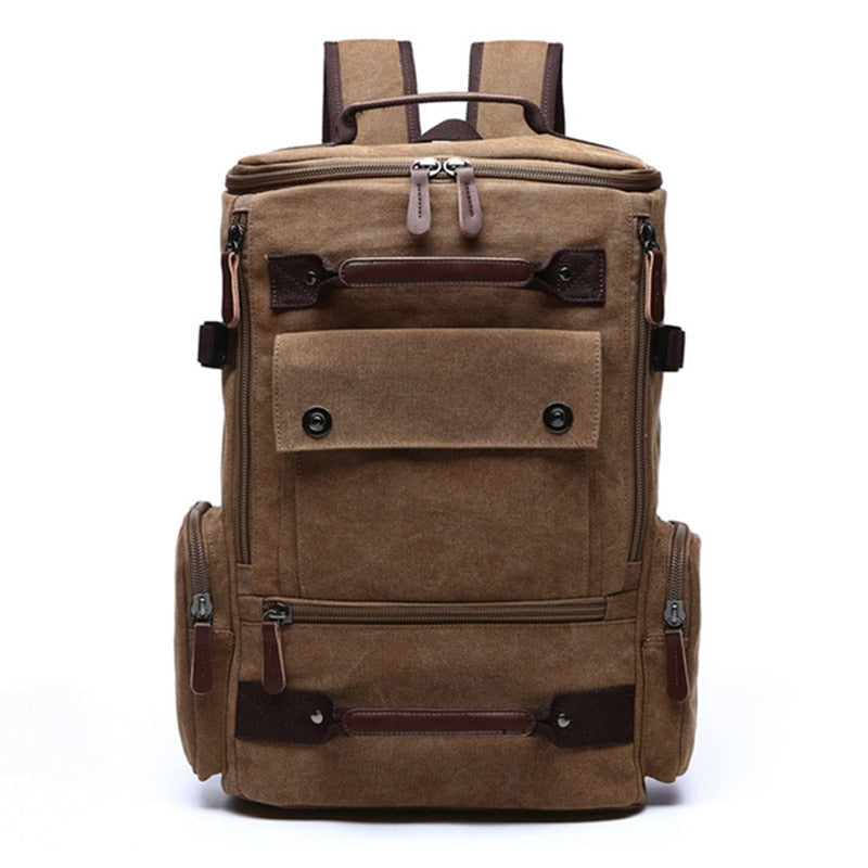 Men's Rectangular Shaped Canvas Backpack