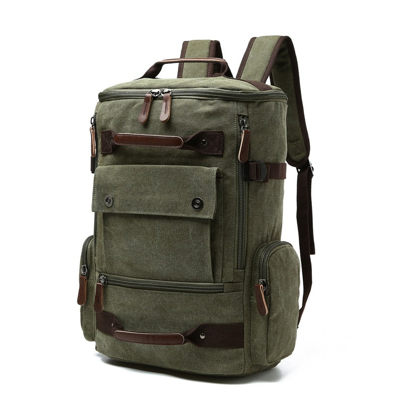 Men's Rectangular Shaped Canvas Backpack