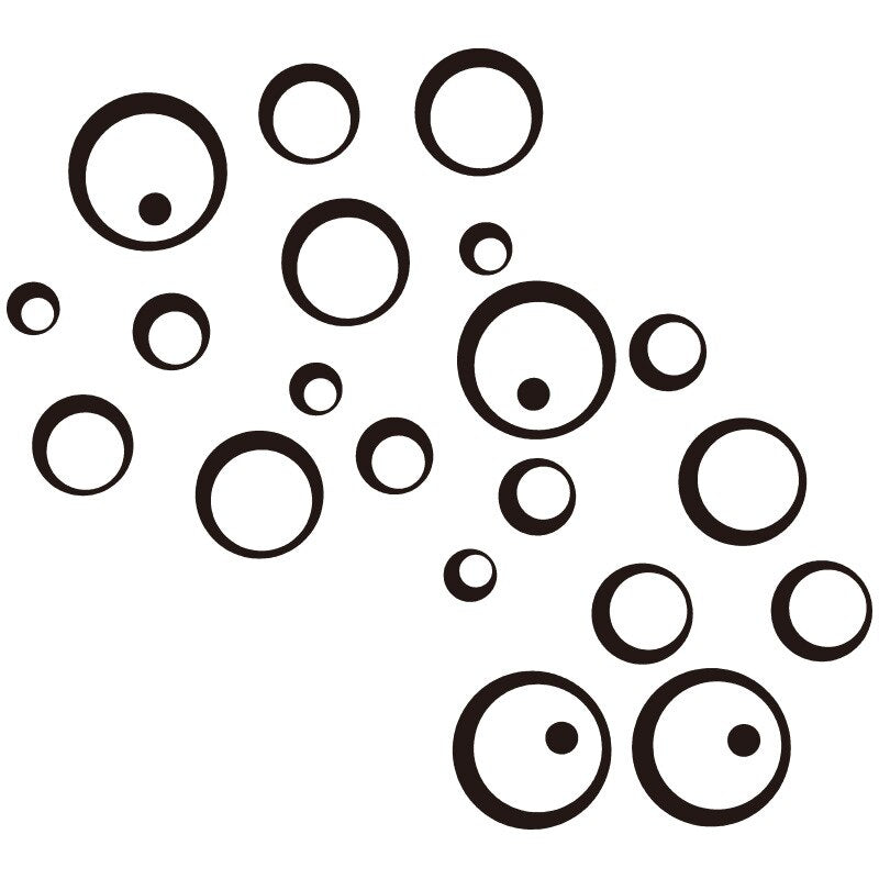 Decorative Round Mirror Wall Stickers Set