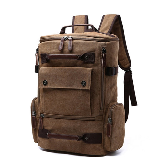 Men's Rectangular Shaped Canvas Backpack